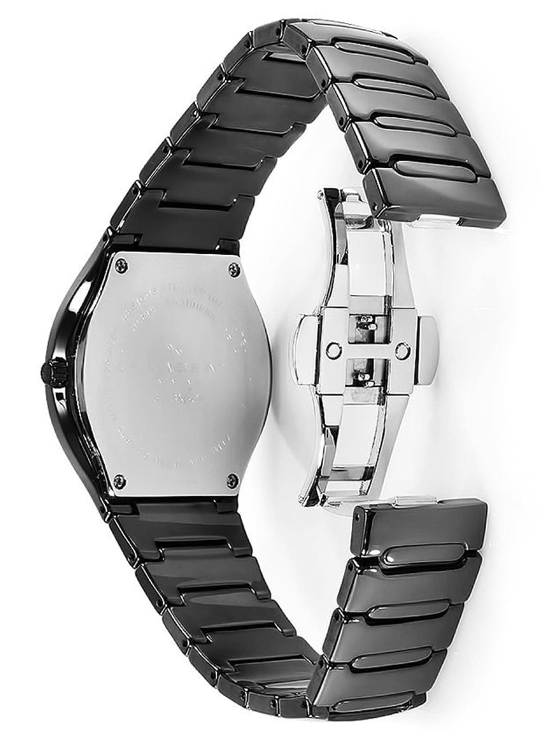 Skagen Men's Slagen Black Dial Multifunction Black Ceramic