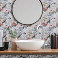 thumbnail image 4 of Abyssaly Floral Wallpaper Peel and Stick 17.3" × 118" Vintage Floral Watercolor Self Adhesive Textured Wall Paper Contact Paper Home Decor Wall Covering Old Furniture Renovation, 4 of 9
