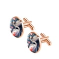 thumbnail image 2 of Swan Stainless Steel Men's Cufflinks for Dress Shirts – for Formal Occasions, 2 of 6