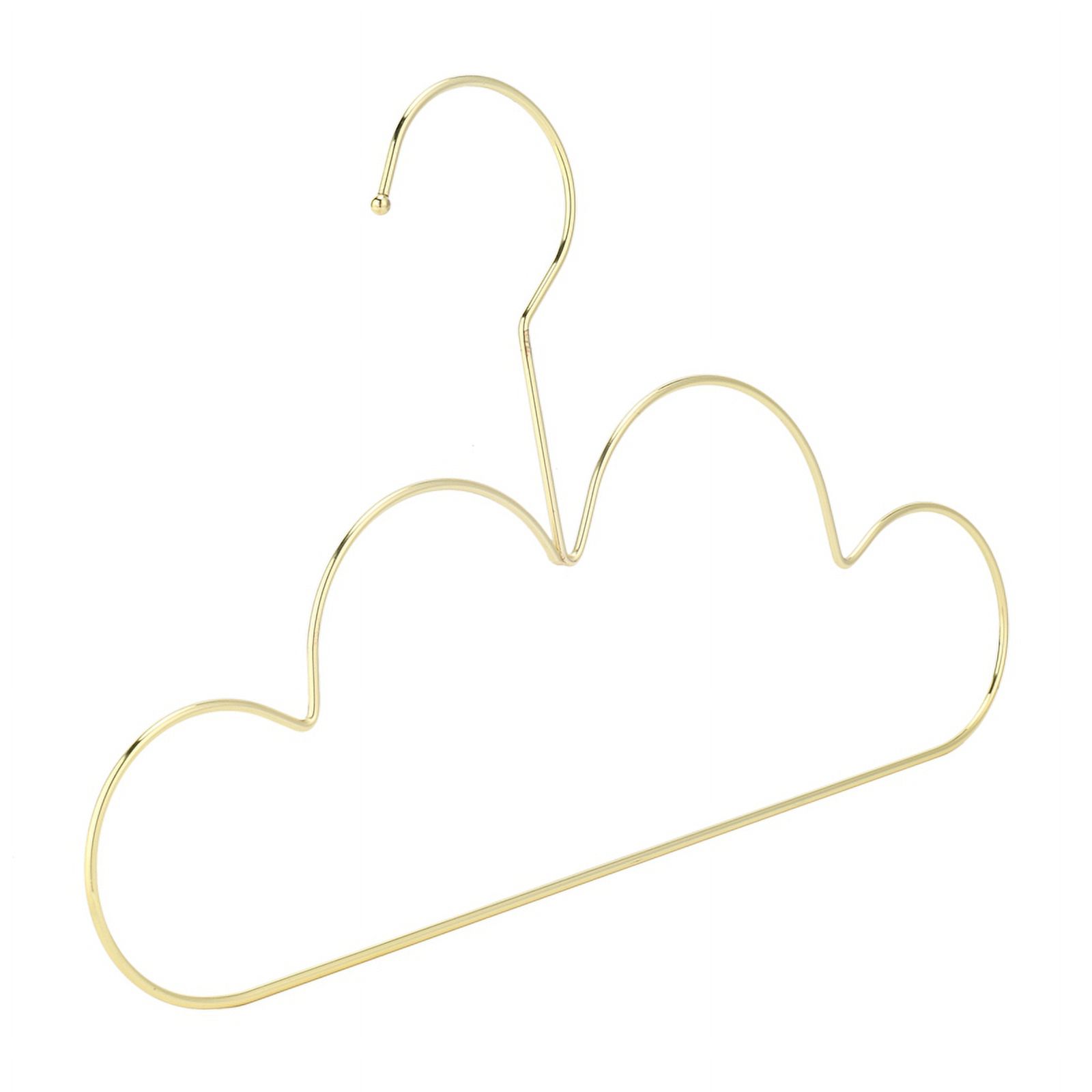 30Pcs Hangers Non Slip Metal Toddlers Clothes Hanger Golden Kids Cloud Shape Coat Hanger Clothing Storage Organizer Rack