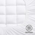 thumbnail image 4 of Mudie Thick King Mattress Topper,Quilted Mattress Pad Cover,Breathable Fluffy Soft Mattress Protector for Ultimate Comfort and Support Perfect for All Sleepers，White, 4 of 5