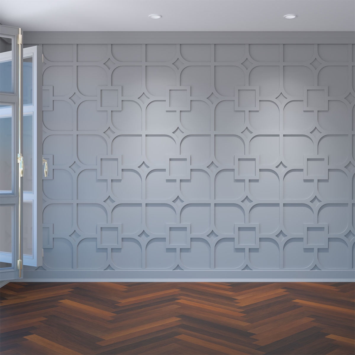 Large Olivia Decorative Fretwork Wall Panels in Architectural Grade PVC