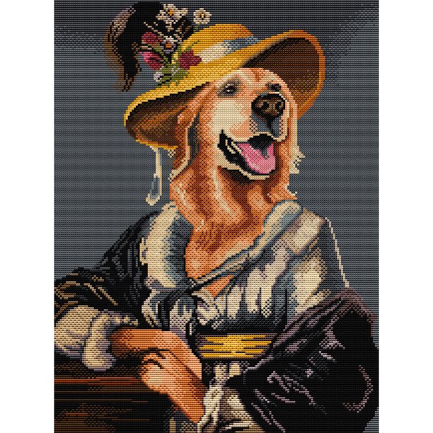 Hilo de bordar completo Eco-algodón 14CT impreso perro punto de cruz ilustraciones (RA505) Hugtrwg Para estrenar