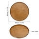 thumbnail image 2 of Bandeja decorativa redonda de madera Uxcell de 12" para servir, hogar, cocina, vela, marrón, 2 of 7