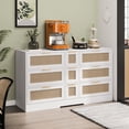 thumbnail image 2 of 51.2" White Rattan Dresser | 9 Drawers for Storing Daily Items | MDF Construction with Easy Assembly | Resolves Storage Space Shortage, 2 of 2