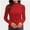 Red, variant on T-Shirt Women Long Sleeve Mock Neck Slim Fit Tops Base Layer Soft Lightweight Stretch Undershirts