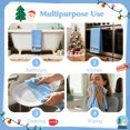 thumbnail image 4 of Funny Christmas Snowman Hand Towels for Bathroom Kitchen- 100% Cotton Soft Absorbent Winter Holiday Bath Towels Cute Decor - Fun Novelty Christmas Xmas Secret Santa Gifts for Women Mom -Set of 2,Blue, 4 of 7