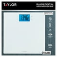 thumbnail image 5 of Taylor 11.8" x 11.8" Digital Glass Wellness Scale Battery, FSA HSA Eligible, 400 lb Capacity, White, 5 of 9