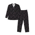 thumbnail image 1 of Balery Cool Skull Love Pijama para Hombre de Dos Piezas con Manga Larga, Conjunto de Dormir y Descanso Suave con Bolsillos-X-Large, 1 of 7