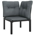 thumbnail image 4 of vidaXL 6 Piece Patio Lounge Set Black and Gray Poly Rattan, 4 of 12