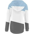 thumbnail image 3 of Jinhomg Womens Quarter Button Up Sweatshirt Fashion Long Sleeve Color Block Hoodies Fall Lightweight Comfort Pullover Top with Pocket Limited Time Deal Gray L, 3 of 6
