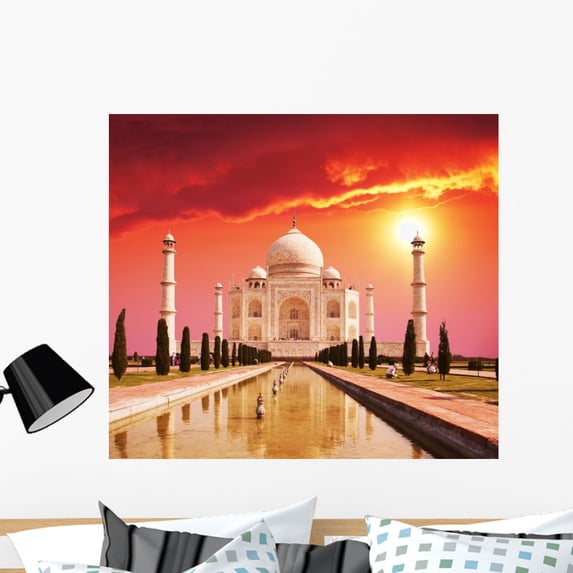 Taj Mahal Palace India Wall Mural by Wallmonkeys Peel and Stick Graphic (36 in W x 32 in H) WM1770