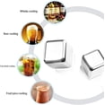 thumbnail image 3 of Wine Chillers Metal Ice Cube - 2 PCS Stainless Steel Whiskey Stones Set, Reusable Cooling Whiskey Rocks, Beverage Chilling Stones for Scotch and Bourbon, Drinking Gifts Set for Men Dad Husband, 3 of 5