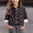 thumbnail image 5 of Mgmyaa Boys and Girls Button Down Shirt Long Sleeve Collared Casual Shirts Spring Summer Kids Blouses Comfortable Daily Wear Size 3-16Years, 5 of 5
