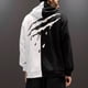thumbnail image 4 of Sudadera Con Capucha Blanca Y Negra, Manga Larga, Fácil De Combinar, Jersey Y Negro Con Bloques De Color, Elegante Para Fiestas Para Estudiantes, 4 of 7
