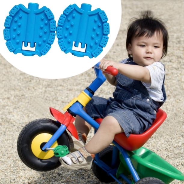 2 pedales de bicicleta para niños, antideslizantes, universales, ligeros y resistentes, piezas de reparación. Azul