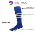 thumbnail image 2 of Gridiron 3 Stripe Football Socks (Royal/Gold/White, X-Large) - Royal/Gold/White,X-Large, 2 of 3