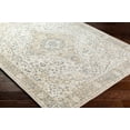 thumbnail image 4 of Hauteloom Cara Machine Washable Farmhouse Traditional Damask Area Rug for Living Room - Bohemain Vintage Bordered Carpet - Pet Friendly - Brown, Beige, Cream, Sage - 18" Sample, 4 of 13