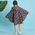 thumbnail image 4 of Children's Rain Cape Raincoat Rain Poncho Rain Jacket with Hood Waterproof Rain Cape for Boys and Girls 1-12 Years Old, 4 of 5