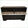 thumbnail image 5 of Bedroom Set Traditional Queen 4-Piece with Storage Engineered Wood Black | Standard Beds | Double Dressers, 5 of 24