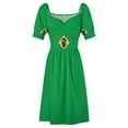 thumbnail image 5 of Flag of Brazil Sleeveless Dress Women's summer dress dress party night Women's skirt, 5 of 7