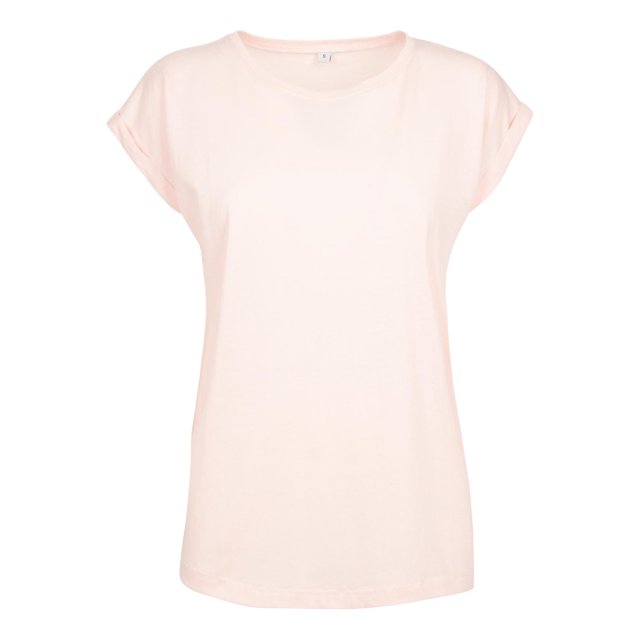 Build Your Brand Womens Extended Shoulder T-Shirt