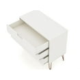 thumbnail image 6 of Manhattan Comfort Rockefeller 3-Drawer Wood Dresser in White (Set of 2), 6 of 7