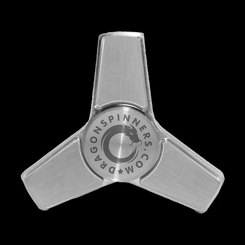 D3 Three-Winged Stainless Steel Metal Fidget Spinner – Maximum Spin Time – Precision Crafted – Smooth & Silent Rotation – Stress Relief & Focus Aid