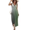 thumbnail image 2 of Abstract Texture Green Grey Gradient Sleeveless Dress Summer Women Clothes Dress for Pregnant Women Dresses, 2 of 9