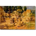 thumbnail image 1 of Ceramic Tile Mural-Frederick Bridgman Mother Child Painting 14. 32" w x 40" h using (20) 8 x 8 ceramic tiles, 1 of 3