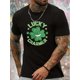 thumbnail image 1 of St. Patrick's Day LUCKY CHARMER Letter Graphic Print Men's Creative Top, Casual Short Sleeve Crew Neck T-shirt, Men's Clothing For Summer Outdoor, 1 of 5