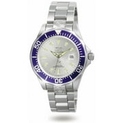 Invicta  Gents Automatic Diver on a Stainless Steel Bracelet With a Silver Dial and Blue Bezel Watch
