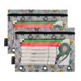 thumbnail image 5 of FORMRS 2 Pack Pencil Pouch for 3 Ring Binder with Clear Window Zipper Pen Case Stationery Organizer, Gray Cartoon Robot Pattern, 5 of 6