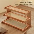 thumbnail image 4 of 3-Tier Wooden Mug Rack - Countertop Cup Organizer & Display, Space-Saving Brown Wood Shelf for Kitchen, 12.2 in L x 11.8 in W x 7.87 in H, 4 of 4