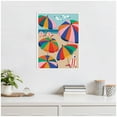 thumbnail image 3 of Kate and Laurel Framed Canvas Wall Art Print Coastal Beach Umbrellas by Rachel Lee, 18 x 24 Sylvie White Frame, Coastal, Beach Art for Wall Decor, 3 of 8