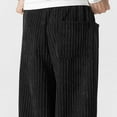 thumbnail image 6 of HOOMEUMY Baggy Corduroy Pants Men Vintage Loose Fit Wide Leg Sweatpants Elastic Waist Sports Long Trousers (Black,XXXXL), 6 of 7