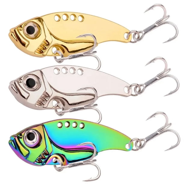 Leurres de pêche cuillères 3g/3.1cm, gabarits en métal colorés appâts durs crochet unique cuillère artificielle, lot de 7 pièces en vente  18