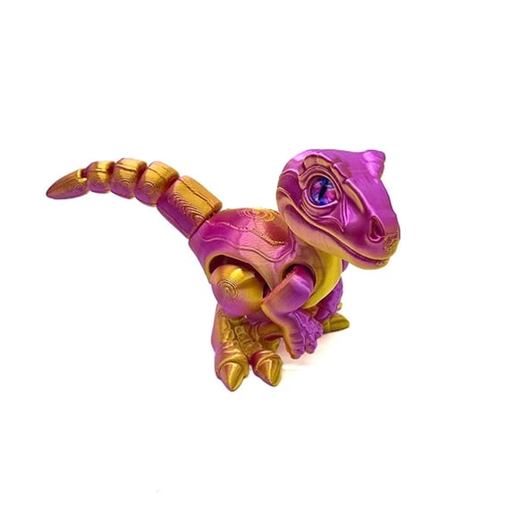 1PC New 3D Printing Dinosaur Figures Multi-joint Movable Simulation Eyes Velociraptor For Home Accessories Room Decoration Gift