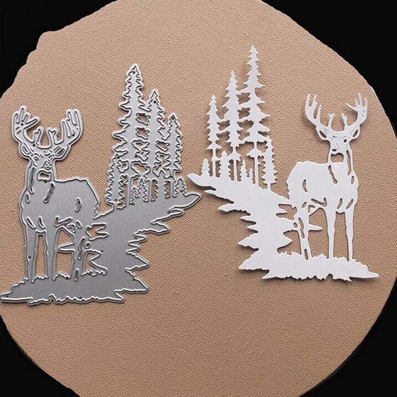 Metal Die Cuts, Christmas Deer Cutting Dies for DIY Scrapbooking Album Decorative Embossing Paper Card Making Craft