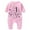 Pink, variant on NOKIO My First New Year Romper Baby Boy Girl New Year Outfits Letter Print Romper Jumpsuit Outfits Set