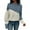 AW1-Blue, variant on GBSYEWXS Women Sweater Crew Neck Color Block Long Sleeve Cute Warm Blue Sweater