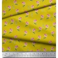 thumbnail image 2 of Soimoi Yellow Cotton Duck Fabric Leaf Floral Print Fabric by the Yard 44 Inch Wide, 2 of 3