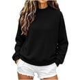 thumbnail image 2 of Warop Oversized Sweatshirt for Women Waffle Knit Solid Color Crewneck Long Sleeve Casual Pullover Tops, 2 of 8