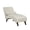 Beige + technical leather + Foam, variant on FENGFAN Mid-Century Tech Leather Chaise Lounge with Bolster Pillow Beige 400lbs 1 Pack