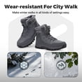 thumbnail image 3 of Fittington Men's Wide Warm Lined Winter Boots Lightweight Slip-Resistant Outdoor Snow Boots for Men, 3 of 11