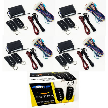 4x Aftermarket Key-less Entry Car Alarm Security System, 4 Pack Deal Skytek (Best Aftermarket Car Alarm)
