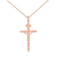 thumbnail image 1 of SOLID ROSE GOLD INRI CROSS PENDANT NECKLACE ( 1.60") :  10K  Pendant with 20" chain, 1 of 1