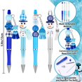 thumbnail image 3 of Juego de bolígrafos Beadable con forma de muñeco de nieve para Navidad e invierno, 12 unidades, 3 of 7