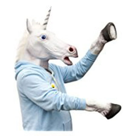 Corgi Head - Halloween Adult Unicorn head latex Mask with 1 Pair Unicorn Hooves Gloves by singlestopshop