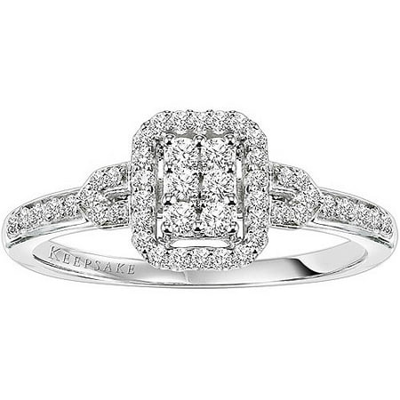 Attraction 1/4 Carat T.W. Certified Diamond 10kt White Gold Engagement